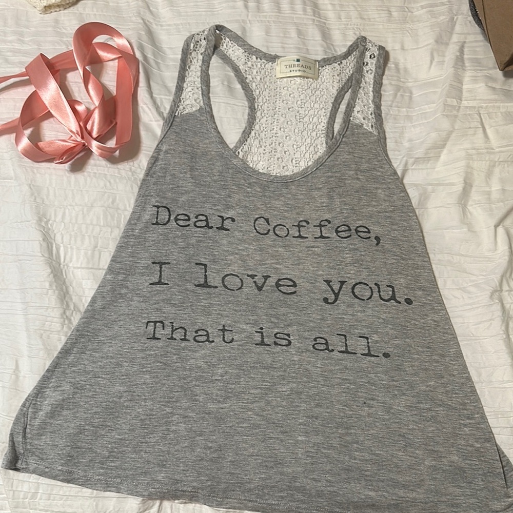 🌸🌸Gray Women's Tank Top with Lace Detail